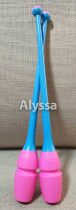 Alyssa Art Gymnastics Rod-Rubber inserts double color Japans first out of the country 360mm Pink Blue