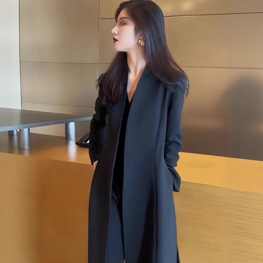 大码女装2025年春秋新款过膝风衣外套胖m200斤收腰显瘦大衣中长款,淘宝优惠券,粉丝福利购,淘宝优惠卷