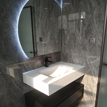 Rock Plate Thermal Bend Integrated Basin Bath Cabinet Custom Hotel Wind Washroom Wash Washbasin Washbasin Cabinet Washbasin Cabinet Combination