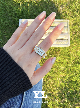 ylyl珍珠复古串珠戒指