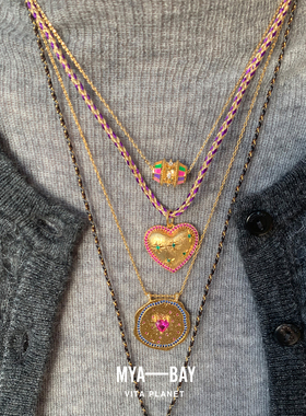 比利时MYABAY香水瓶爱心项链