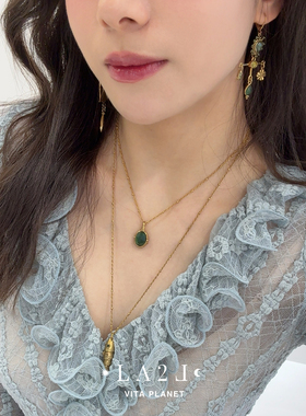 法国LA2L正品法式金色项链复古