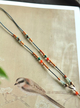 毛衣链朝歌翡翠玉器纯手工编织