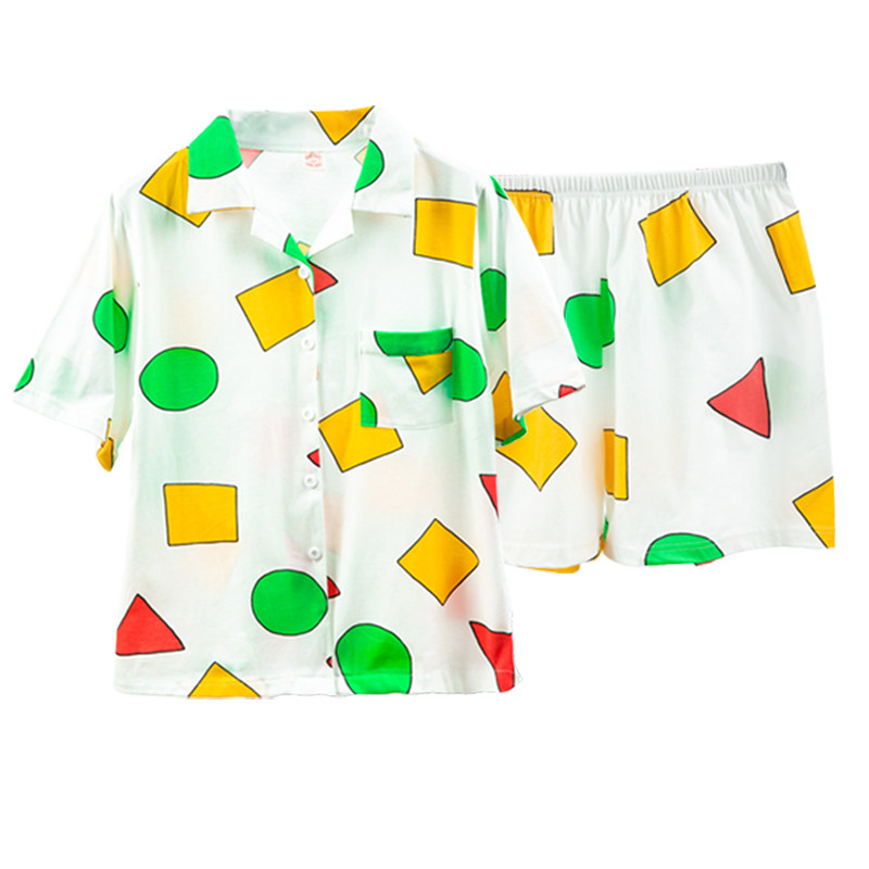 蜡笔小新同款情侣ins潮可爱睡衣 温蒂和艾米睡衣/家居服套装