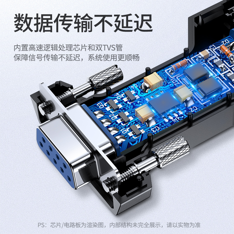 绿联无源转换器工业级rs232转rs485串口协议信号隔离双向互转接头 - 图2