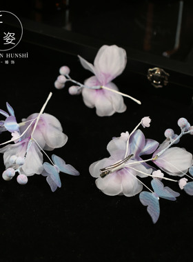 纤姿丽人甜美紫色铃兰蝴蝶发箍