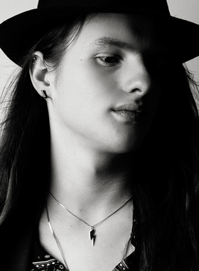 闪电纯银中性锁骨项链