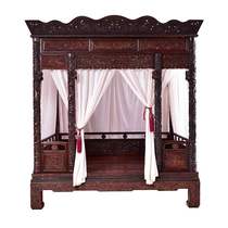 Lao Red Acid Branches Rack Bed Plus-size Bed Ming and Qing furniture Antique Solid Wood Bed Red Hole Bed with large red 2 m or more