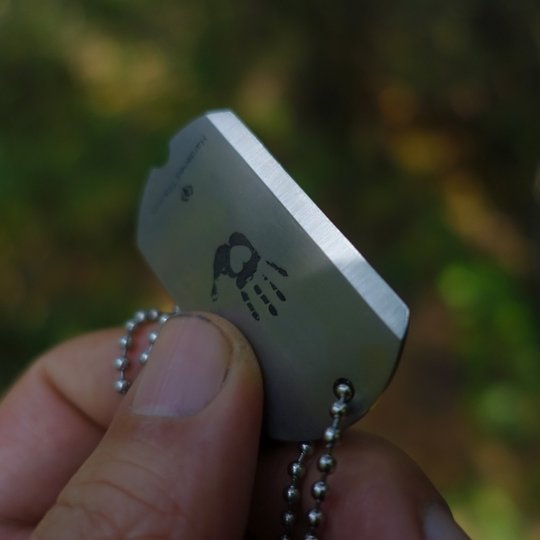Camping survival tool hard titanium alloy dog tag survival card