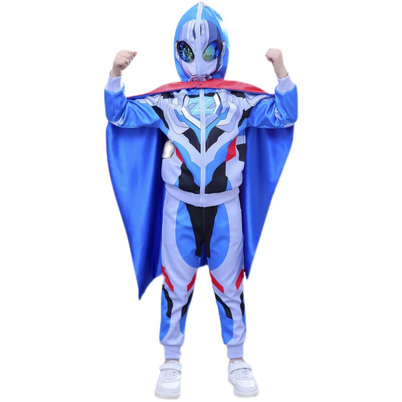 儿童泽塔赛罗衣服奥特曼服装秋冬cos幼儿园万圣节表演演出服装男 大小玩童乐园 淘优券