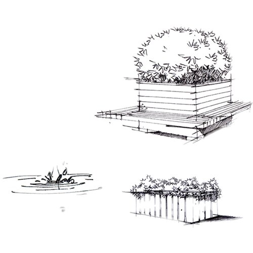 procreate笔刷建筑设计快题景观手绘速写线稿快速配景人物植物水 - 图2