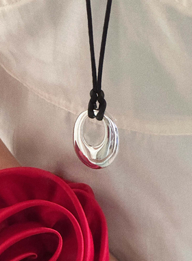 复古气质项链毛衣链情侣铜镀厚银