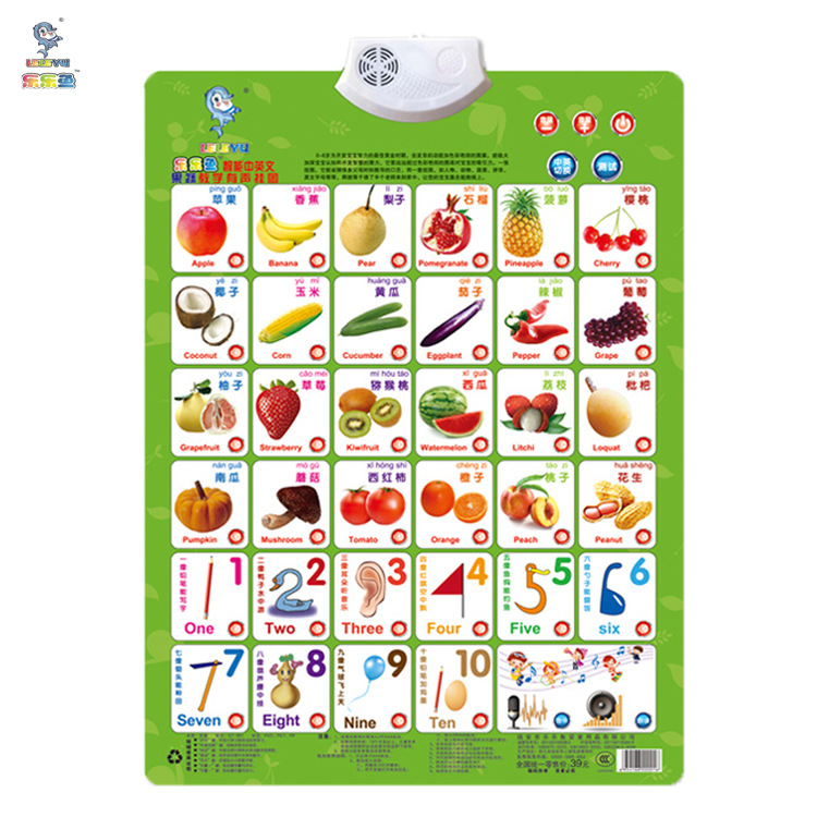 学汉语拼有声挂图宝宝早教启蒙童发声挂图玩具发音识字卡片0-3岁-图3