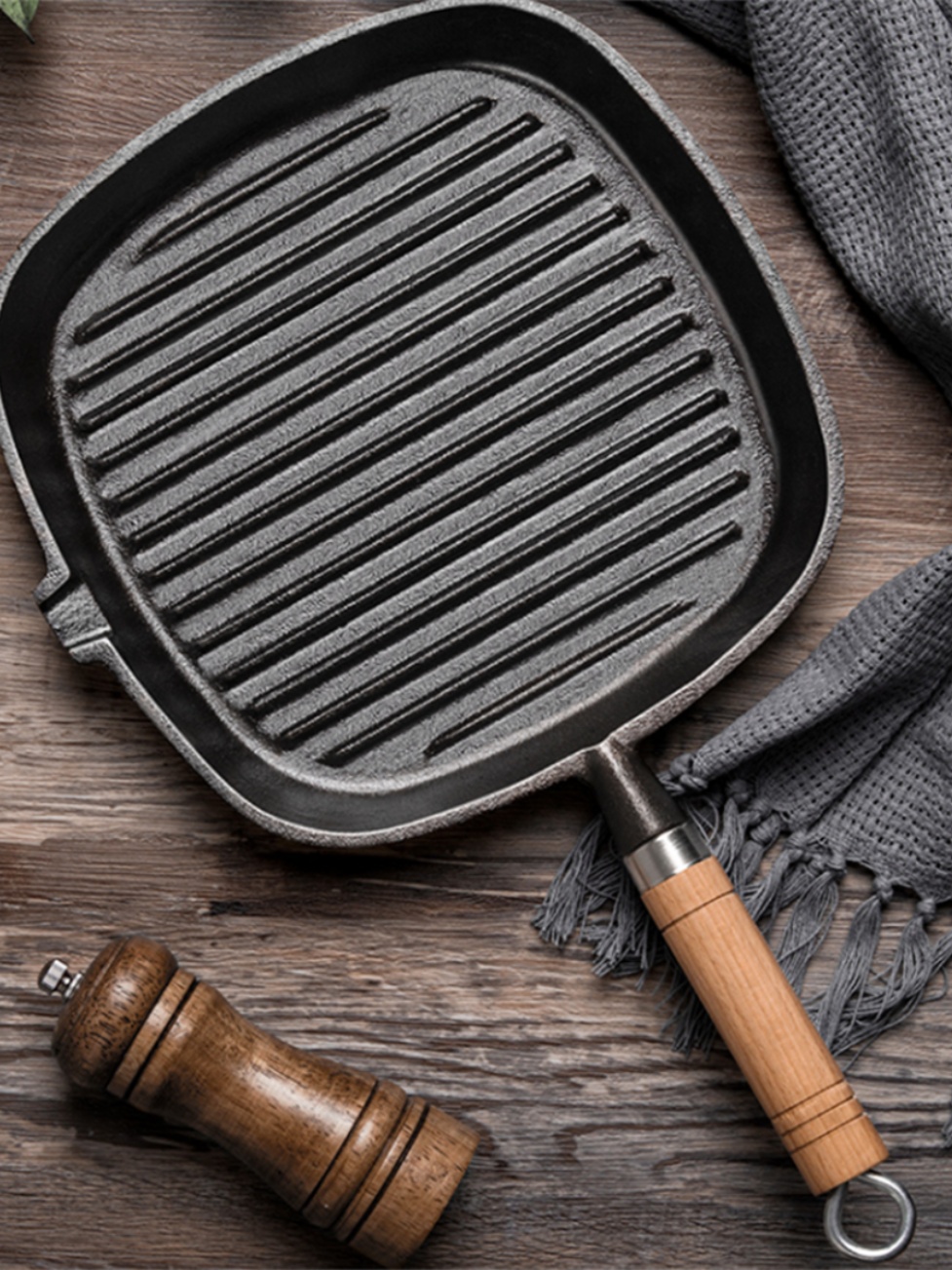 Grill Pan for Stove Tops Nonstick Induction Pan Steak Bacon-图1