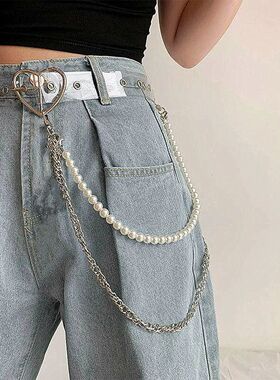Simple Wais Chain For Women Temperamen Pearl Beaded U-shaped