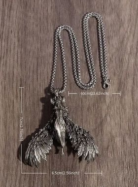 Gothic Evil Angel Witch Devil Pendant Necklace for Men and W