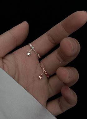 Korean Simple Tassel Open Rings Sweet Gift for Female Cold W