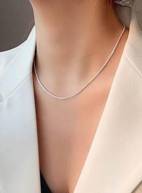 2023 New Popular Silver Colour Sparkling Clavicle Chain Chok