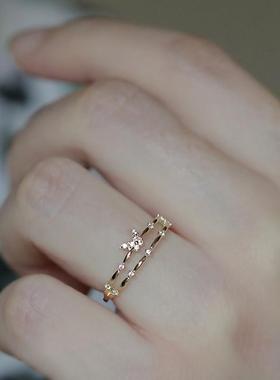 Vintage Butterfly Crystal Zircon Rings for Women Open Adjust