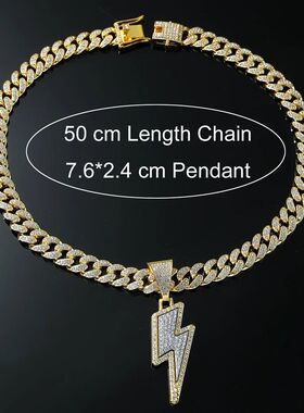 Fashionable hip-hop style alloy necklace, personalized nd, l
