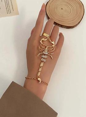 Vintage Scorpion Tassel Cadeia Anel Pulseira Conjuntos para