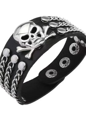 Punk Syle Skull, Exaggeraed Personaliy, ndy Rive Bracele, Ro