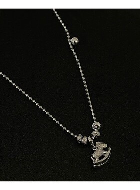Stylish Cute Small Horse Pendant Necklace For Women, Stainle