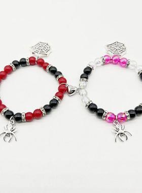 Pulseira aranha de Halloween para homens e mulheres, bracele
