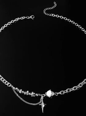 Fashionable hip-hop style stainless steel personality ins ni