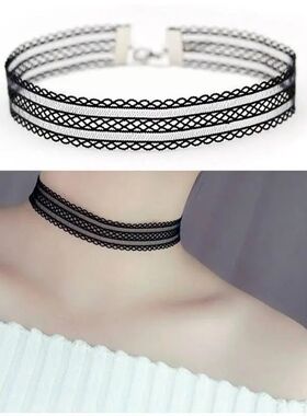 Charming Sexy Elasic Lace Collarbone Necklaces for Women Lad