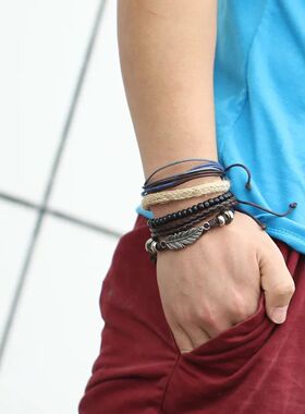 Punk Harajuku Individualiy Fashionable Hip hop Waxed rope Si