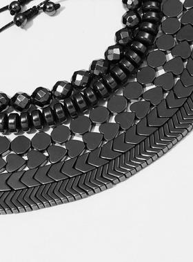 No-magnetic Black Hematite Bracelets For Women Healing Beads