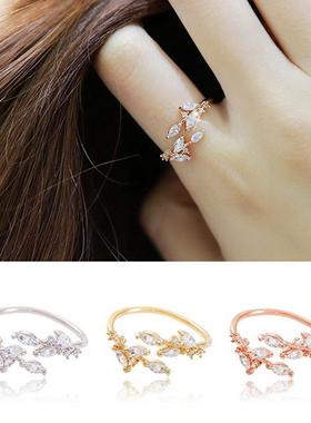 Exquisite and Fashionable Stainless Steel Womens Leaves Are