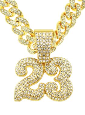 Fashion Number 23 Pendant Necklace for Men, Hip Hop Personal
