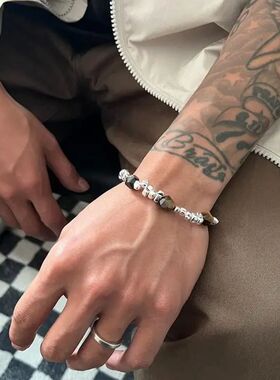 Fashion Hiphop Irregular Square Beaded Braceles for Men Vina