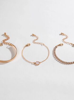 3Pcs/ Se Bohemia Minimalism Meal Rhinesone Chain Bracele Se
