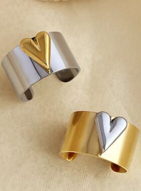 2025 New Design Gold Silver Color Two Tone Meal Hear Sainles