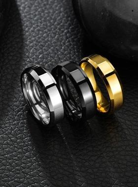 Punk 2mm/4mm/6mm/8mm Stainless Steel Women Men Rings Smooth