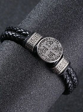 Individualiy Simple Fashionable Punk Tianium seel Cross paer