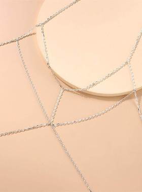 Cross Chest Breast Belly Body Chain Necklace for Women Girls