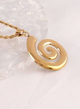 316L Stainless Steel Exaggeration Flower Pendant Necklace fo