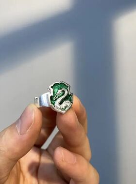 Gohic Punk Green Snake Wide Open Rings for Women Men Teens K