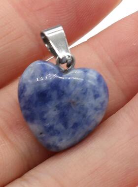 New Natural Stone Heart-shaped Semi-precious Stones Pendant