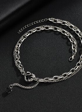 Punk Silver Color Choker Necklace For Women Men Heavy Thick