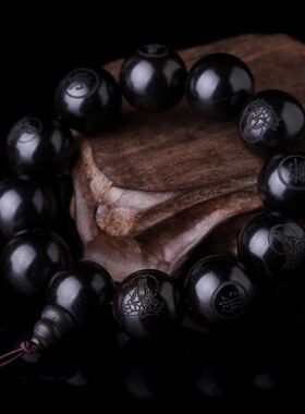 Natural Black Wooden r Beads an Buddhist Ma Buddhist Bracele