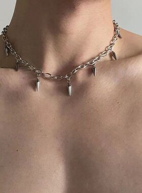 Sainless Seel Punk Aesheic Sud Necklace Men Choker Cool Hip