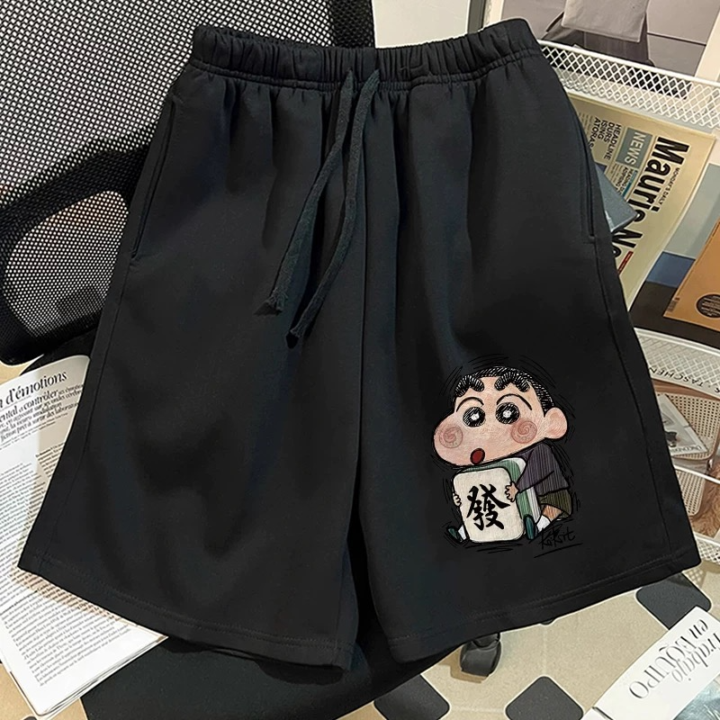 蜡笔小新潮牌休闲短裤男女夏季新款小众设计感宽松沙滩裤五分裤子,淘宝优惠券,粉丝福利购,淘宝优惠卷