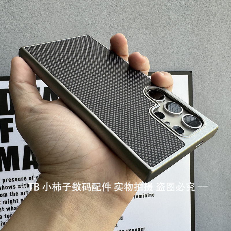 适用三星S24U/S23U创意简约手机壳Galaxy S25Ultra高档个性保护套S24FE防摔硬壳潮男女 - 图0