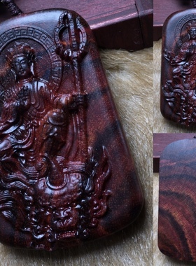 地藏王合集 海南黄花梨 木雕地藏王转运轮项链吊坠车挂件手把件