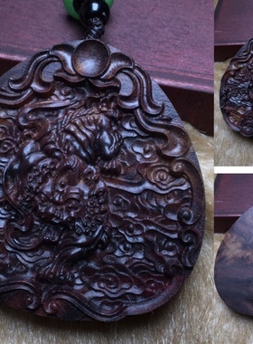 貔貅/麒麟合集 海南黄花梨油梨木雕貔貅麒麟项链吊坠车挂件手把件